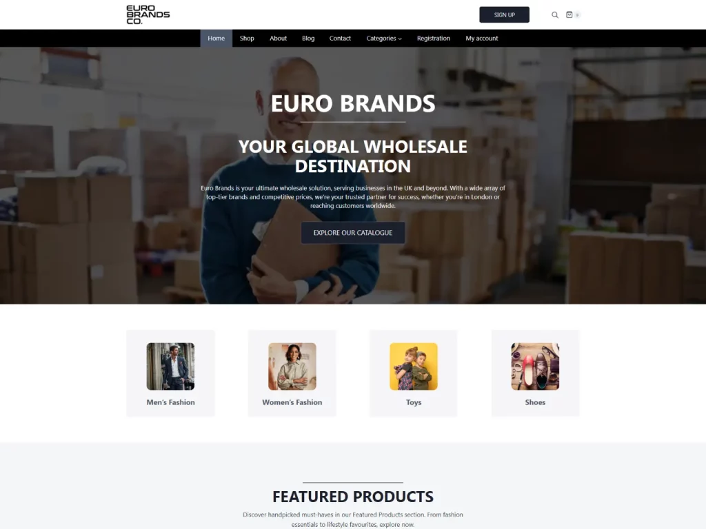 euro brands website design