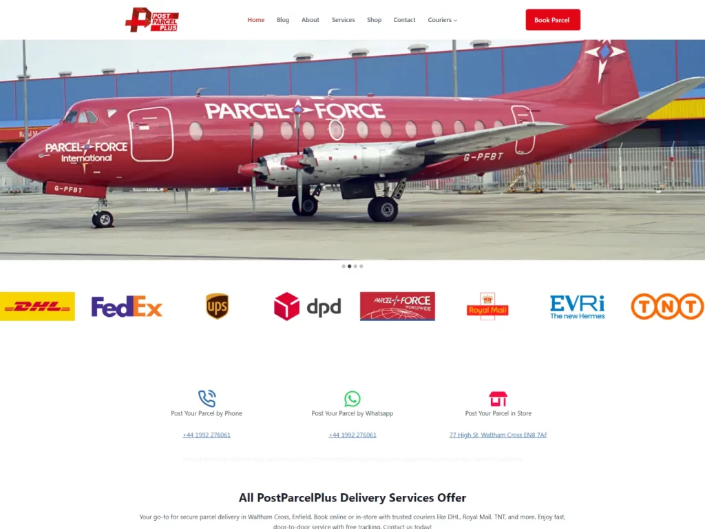 post parcel plus website